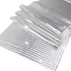 12 x 108 Inches Glitter Disco Table Runner - Retro 70s 80s Theme Decor - Silver Sequin - Bachelorette & Wedding Party Supplies
