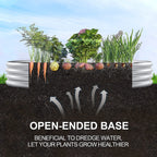 Land Guard Galvanized Raised Garden Bed Kit, Galvanized Planter Garden Boxes Outdoor, Oval Large Metal Raised Garden Beds for Vegetables…………