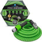 HydroTech 50 ft Expandable Garden Hose - Pro Series, 2x Max Flow, 3/4" No-Kink Flexibility, Lightweight Hose for Lawn, Garden, Car Washing, Deck and Patio Cleaning