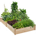 Yaheetech Wooden Raised Garden Bed Outdoor Planter Box, Wood