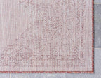 Unique Loom Outdoor Traditional Collection Area Rug - Antique (8' x 11' 4" Rectangle, Rust Red/ Gray)