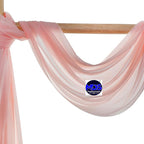 MDS Halloween Chiffon Draping Fabric - 2 Panel, 30" Wide x 40ft Long - Sheer Spooky Arbor & Canopy Drapery for Haunted House Backdrops, Party Ceilings, DIY Costumes & Themed Events - Dusty Rose