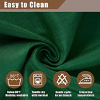 Fitable Faux Linen Christmas Tablecloths 2 Pack, Burlap Textured Table Cloth Rectangle, Decorative Table Covers for Winter Holiday Kitchen Dining Party Farmhouse (Hunter Green, 60 x 102 Inch)