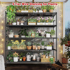 REIBII 45.8''W Wire Shelving Unit, 5 Tier Storage Shelves Adjustable Metal Shelving for Kitchen Pantry Office Wire Rack for College Dorm School, 45.8" W x 71" H x 17.2" D