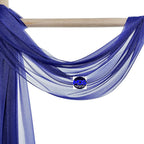 MDS Halloween Chiffon Draping Fabric - 2 Panel, 30" Wide x 30ft Long - Sheer Spooky Arbor & Canopy Drapery for Haunted House Backdrops, Party Ceilings, DIY Costumes & Themed Events - Royal Blue