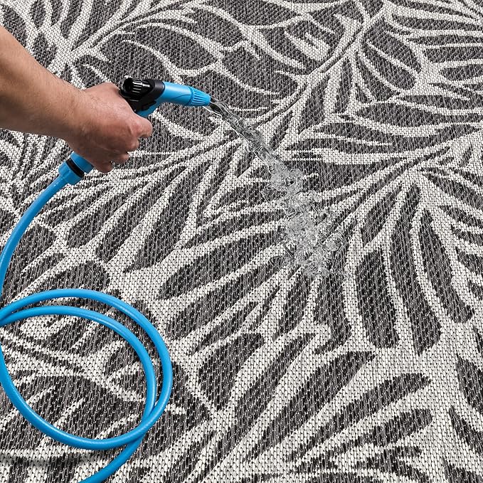 Keen Home Design Terrace Outdoor Throw Rug - 3x5 Washable Indoor/Outdoor Rug for Patio, Kitchen, Balcony, Beach, Garden, Deck and Porch, Size: 3'x5'