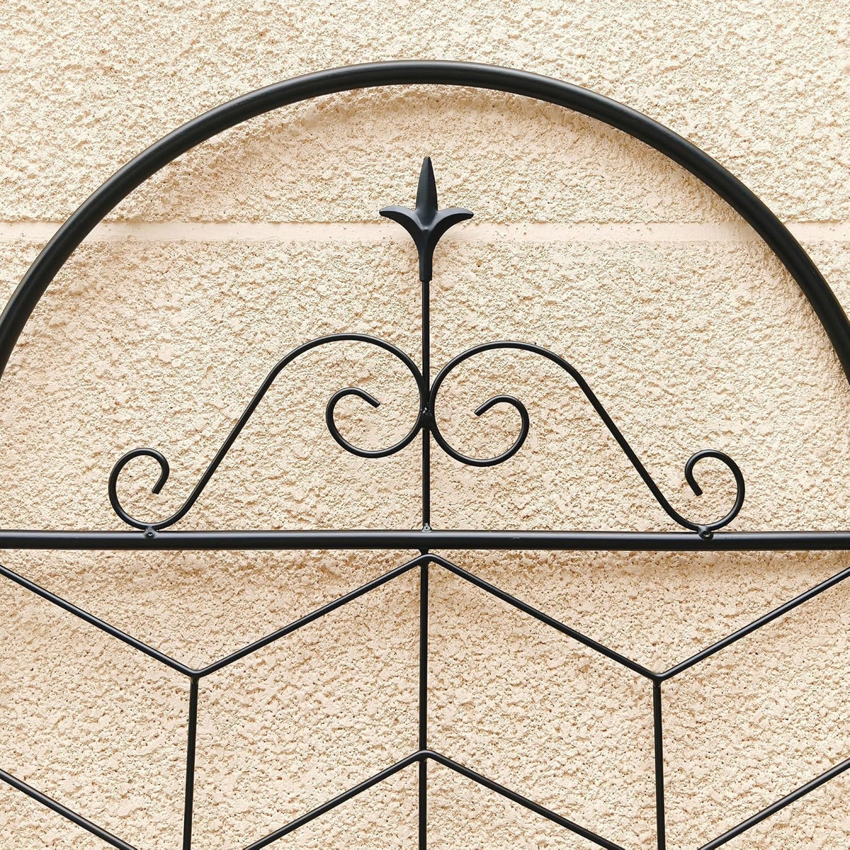 4 Pack Metal Garden Trellis 86.7" Tall Outdoor Climbing Plant Support for Roses, Flowers, Rustproof Durable Black Galvanized Tube, Lawn Garden Fence Decor Screen (4, Castle-86.7" H)