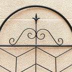 Metal Garden Trellis Rustproof Trellis for Climbing Plants Outdoor Flower Support (Black-2 Pack, 71"x19.7")