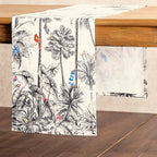 Maison d' Hermine Table Runner 100% Cotton Single Layer Table Runners 60 inches Long for Thanksgiving Christmas Decorations Home Kitchen Dining Party Wedding (Amazonia, 14.5" x 60")
