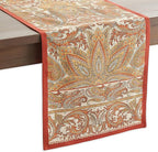 Maison d' Hermine Table Runner 100% Cotton Single Layer Table Runners 90 inches Long for Thanksgiving Christmas Decorations Home Kitchen Dining Party Wedding (Kashmir Paisley, 14.5" x 90")