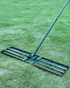 Lawn Leveling Rake,Stainless Steel Lawn Leveler with 45”x10” Ground Plate, 78” Adjustable Long Handle, Heavy Duty Large Level Yard Tool for Grass, Golf Field, Level Soil or Dirt Ground Surfaces-Green