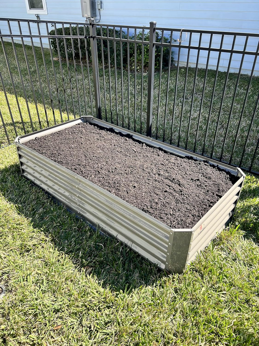 A ANLEOLIFE 8-Pack 6X3X1.5ft & 74x74x18 in Deep Root Galvanized Raised Garden Beds Outdoor for Planting Vegetables Flowers Herb, Quartz Grey