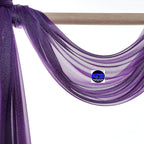 MDS Halloween Chiffon Draping Fabric - 1 Panel, 30" Wide x 75ft Long - Sheer Spooky Arbor & Canopy Drapery for Haunted House Backdrops, Party Ceilings, DIY Costumes & Themed Events - Cadbury Purple