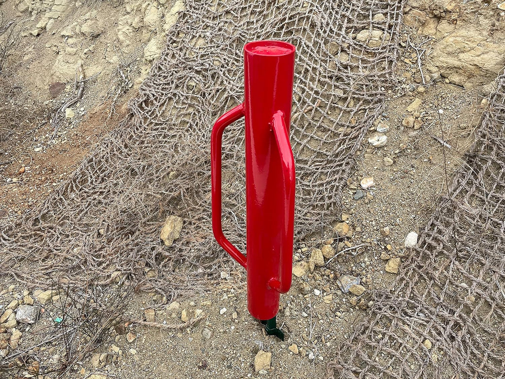 Sandbaggy U & T Post Driver, 30% More Heavier & Sustainable Than Competitors - 15.5 lb Fence Post Driver That Fits up to 2-3/4 inch - 10 Guage Industrial Grade Steel - Red (Pack of 5)