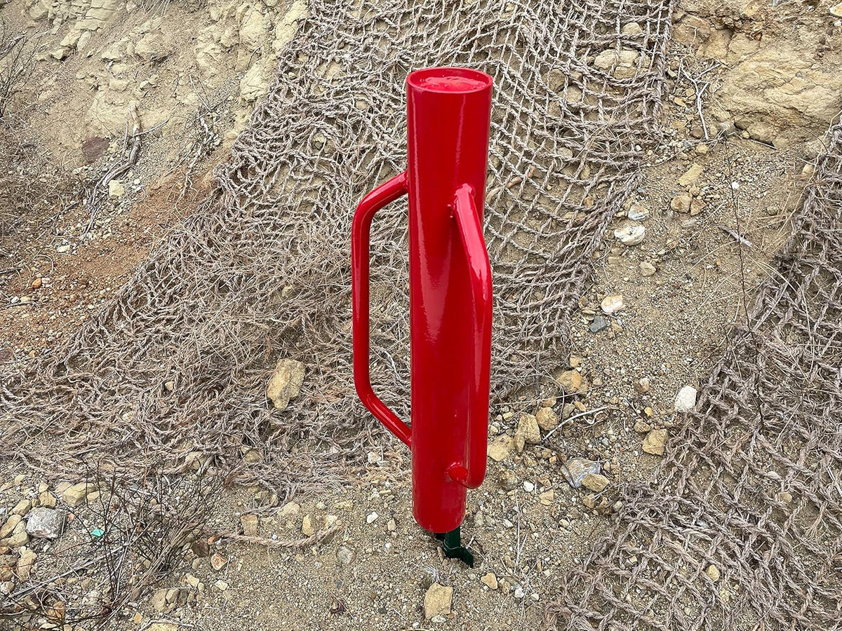 Sandbaggy U & T Post Driver, 30% More Heavier & Sustainable Than Competitors - 15.5 lb Fence Post Driver That Fits up to 2-3/4 inch - 10 Guage Industrial Grade Steel - Red (Pack of 5)