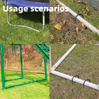 10 Pieces 16-Inch Garden Ground Stakes Galvanized Steel U Shape Hook Rebar Stake - Heavy Duty Ground Anchors for Tents, Position Kits,Fences, and Trampolines