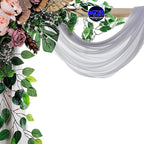 MDS Halloween Chiffon Draping Fabric - 2 Panel, 30" Wide x 75ft Long - Sheer Spooky Arbor & Canopy Drapery for Haunted House Backdrops, Party Ceilings, DIY Costumes & Themed Events - Cool Gray