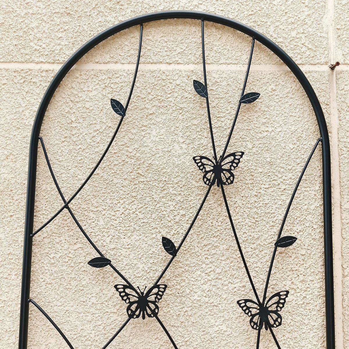 4 Pack Metal Garden Trellis 71" Tall Outdoor Climbing Plant Support for Roses, Flowers, Rustproof Durable Black Galvanized Tube, Lawn Garden Fence Decor Screen (4pcs, 71" H)