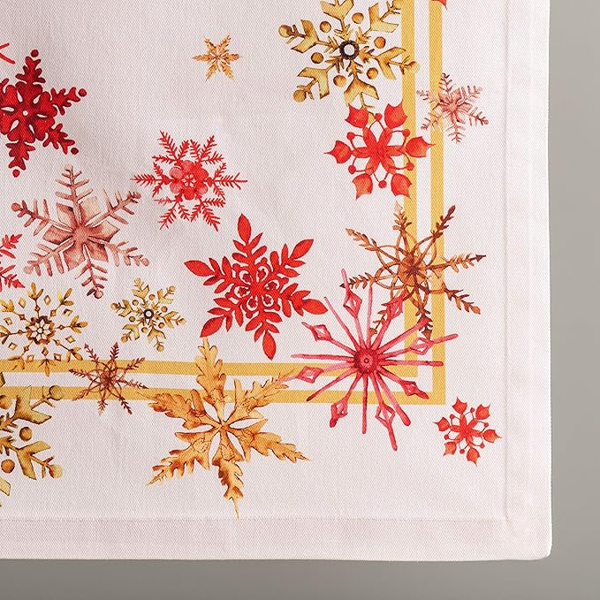 Maison d' Hermine Table Runner 100% Cotton Single Layer Table Runners 90 inches Long for Thanksgiving Christmas Decorations Home Kitchen Dining Party Wedding (Crystal Star, 14.5" x 90")
