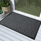 Yimobra Front Door Mat Outdoor Indoor, 36x24 All-Season Waterproof Welcome Mat, All-Weather Outside Entrance Mat, Non-Slip Patio Porch Doormat, Low Profile, Fade Resistant, Grey