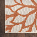 Nourison Home Aloha Indoor-Outdoor Ivory Multicolor 3'6" x 5'6" Area Rug, Easy Cleaning, Non Shedding, Bed Room, Living Room, Dining Room, Backyard, Deck, Patio (4x6)