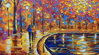 Tyed Art- Contemporary Art Landscape impressionist Oil Painting On Canvas Abstract Textured Tree artwork Painting Home Office Decorations Canvas Wall Art Painting Ready to hang 24x48inch
