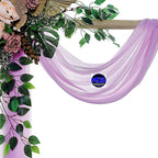 MDS Halloween Chiffon Draping Fabric - 2 Panel, 30" Wide x 20ft Long - Sheer Spooky Arbor & Canopy Drapery for Haunted House Backdrops, Party Ceilings, DIY Costumes & Themed Events - Orchid