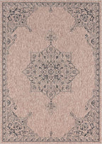 Unique Loom Outdoor Traditional Collection Area Rug - Antique (8' x 11' 4" Rectangle, Beige/ Black)