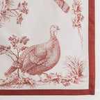 Maison d' Hermine Table Runner 100% Cotton Single Layer Table Runners 36 inches Long for Thanksgiving Christmas Decorations Home Kitchen Dining Party Wedding (Holy Jouy - Red, 14.5" x 36")