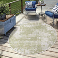 Keen Home Design Terrace Outdoor Round Rug - 8ft Round Washable Indoor/Outdoor Rug for Patio, Kitchen, Balcony, Beach, Garden, Deck and Porch, Size: 7'7" Round