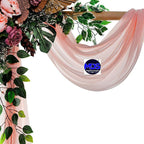 MDS Halloween Chiffon Draping Fabric - 2 Panel, 30" Wide x 50ft Long - Sheer Spooky Arbor & Canopy Drapery for Haunted House Backdrops, Party Ceilings, DIY Costumes & Themed Events - Dusty Rose