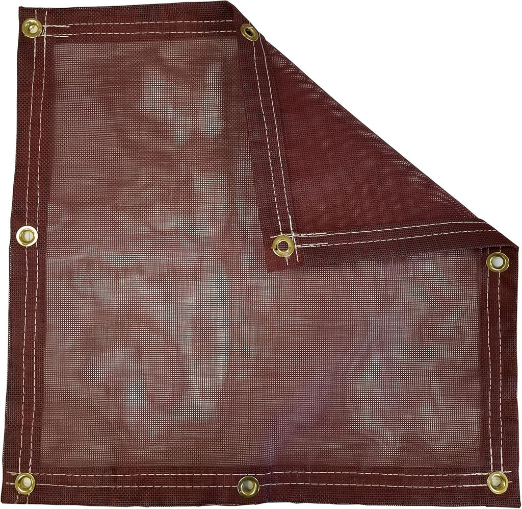 10 Ft. x 38 Ft. Burgundy 10 Oz. Vinyl Coated Mesh Tarp