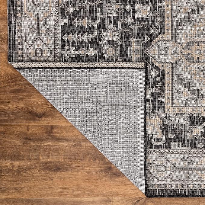 Keen Home Design Terrace Outdoor Area Rug - 5x8 Washable Indoor/Outdoor Rug for Patio, Kitchen, Balcony, Beach, Garden, Deck and Porch, Size: 5'3"x7'7"