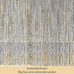 Chardin home Natural Jute Table Runner 13x72 Inch – Vintage Boho Rustic Table Decor – Handwoven Table Runner in Natural Jute and Grey – Farmhouse Dining or Console Table Accent