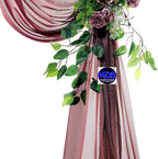 MDS Halloween Chiffon Draping Fabric - 2 Panel, 30" Wide x 30ft Long - Sheer Spooky Arbor & Canopy Drapery for Haunted House Backdrops, Party Ceilings, DIY Costumes & Themed Events - Burgundy