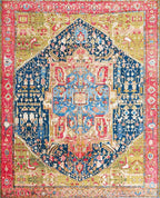 Unique Loom Outdoor Traditional Collection Area Rug - Limon (7' 10" x 10' Rectangle, Multi/ Red)