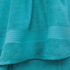 Cotton Paradise Hand Towels for Bathroom, 100% Cotton Turkish 4 Piece Hand Towel Set, Soft Absorbent Face Towels, Aqua Blue Hand Towels