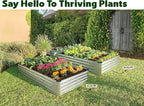 Plant & Plot Galvanized Raised Garden Beds Outdoor // 6×3×1 ft (2-Pack) Planter Raised Beds for Gardening, Vegetables, Flowers // Large Metal Garden Box // Patented Tool-Free Design (Silver)