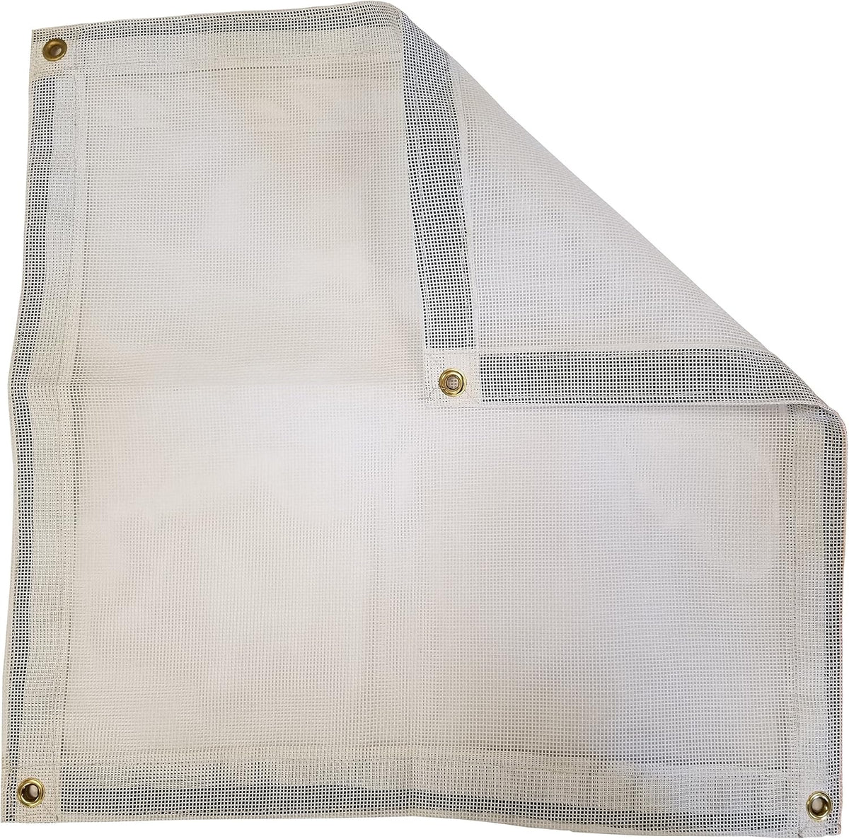 6 Ft. x 8 Ft. White 10 Oz. Vinyl Coated Mesh Tarp
