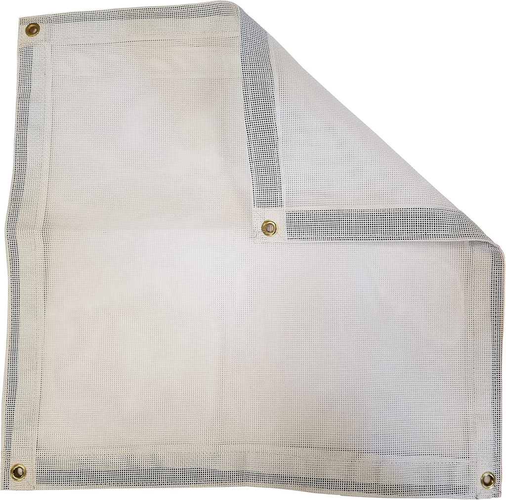 10 Ft. x 16 Ft. White 10 Oz. Vinyl Coated Mesh Tarp