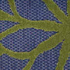Nourison Home Aloha Indoor/Outdoor Modern Navy Multicolor 2'3" x 8' Area Rug, Easy Cleaning, Non Shedding, Bed Room, Living Room, Dining Room, Backyard, Deck, Patio (2x8)