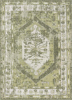 Unique Loom Outdoor Traditional Collection Area Rug - Valeria (7' 10" x 11' Rectangle, Green/ Light Green)
