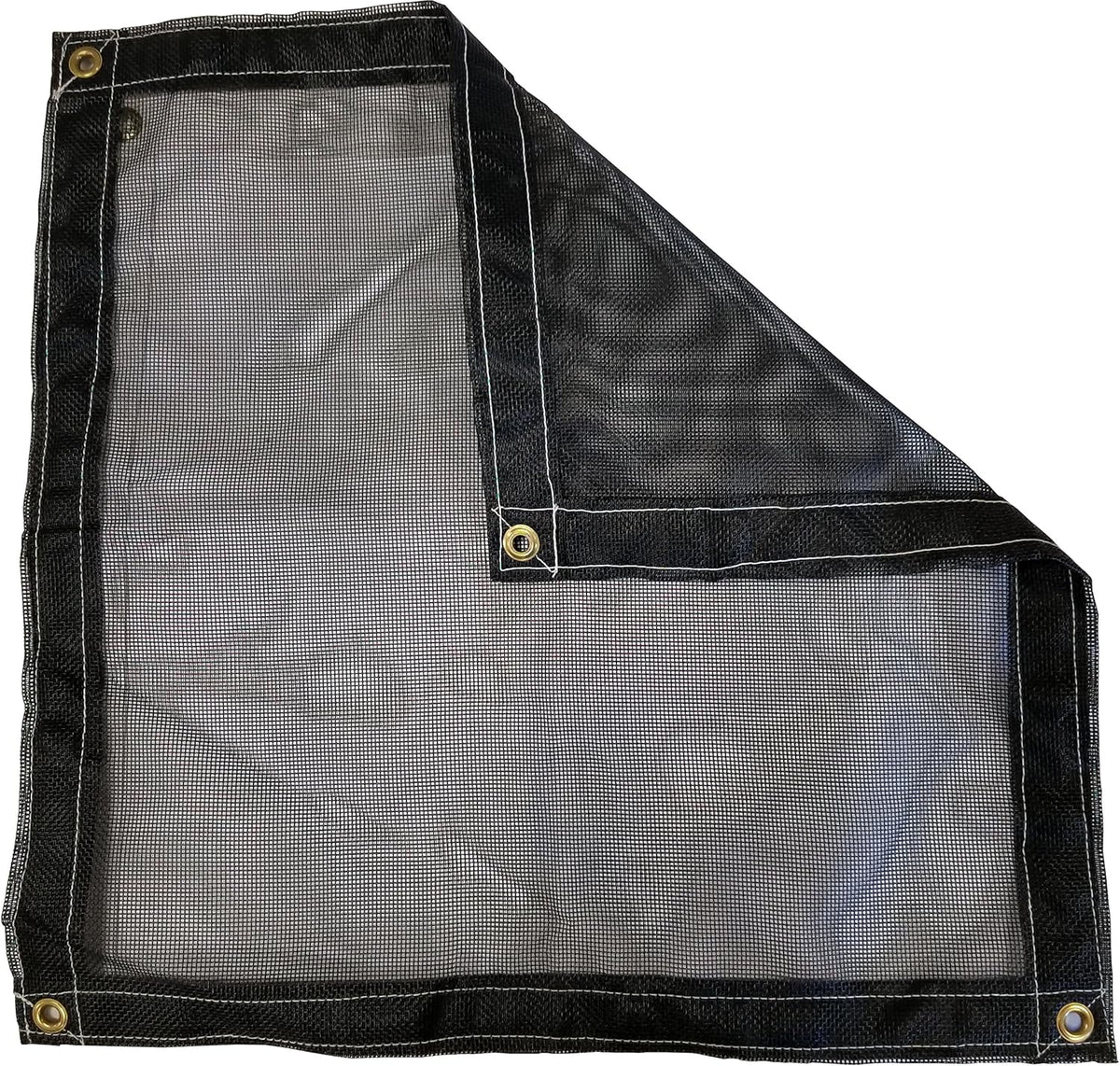 12 Ft. x 50 Ft. Black 10 Oz. Vinyl Coated Mesh Tarp