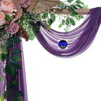 MDS Halloween Chiffon Draping Fabric - 1 Panel, 30" Wide x 50ft Long - Sheer Spooky Arbor & Canopy Drapery for Haunted House Backdrops, Party Ceilings, DIY Costumes & Themed Events - Cadbury Purple
