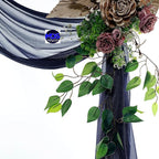 MDS Halloween Chiffon Draping Fabric - 1 Panel, 30" Wide x 40ft Long - Sheer Spooky Arbor & Canopy Drapery for Haunted House Backdrops, Party Ceilings, DIY Costumes & Themed Events - Navy Blue