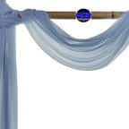 MDS Halloween Chiffon Draping Fabric - 1 Panel, 30" Wide x 100ft Long - Sheer Spooky Arbor & Canopy Drapery for Haunted House Backdrops, Party Ceilings, DIY Costumes & Themed Events - Dusty Blue