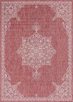 Unique Loom Outdoor Traditional Collection Area Rug - Antique (8' x 11' 4" Rectangle, Rust Red/ Gray)