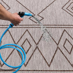 Keen Home Design Terrace Outdoor Area Rug - 6x9 Washable Indoor/Outdoor Rug for Patio, Kitchen, Balcony, Beach, Garden, Deck and Porch, Size: 6'x8'10"