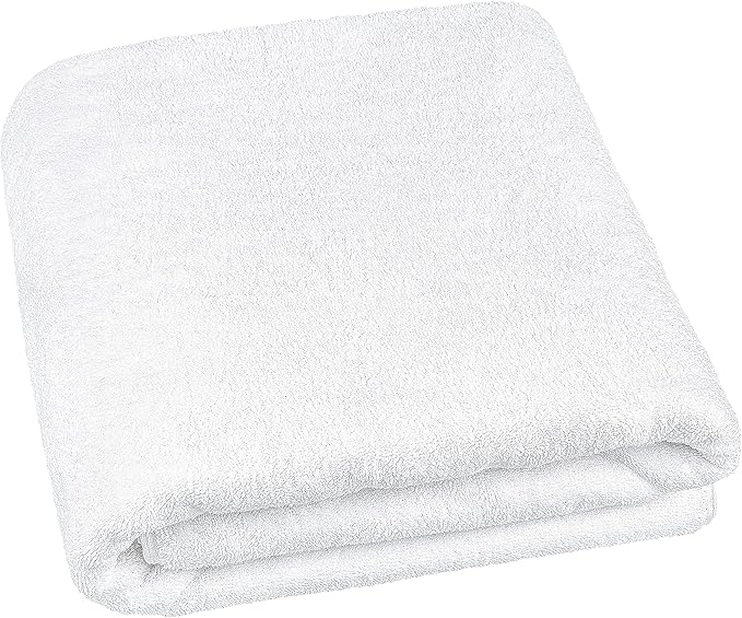 Cotton Paradise 100% Cotton 40x80 Oversized Bath Sheet, Extra Large Turkish Bath Towels for Bathroom, White Bathsheet