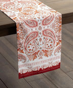 Maison d' Hermine Table Runner 100% Cotton Single Layer Table Runners 90 inches Long for Thanksgiving Christmas Decorations Home Kitchen Dining Party Wedding (Orient, 14.5" x 90")
